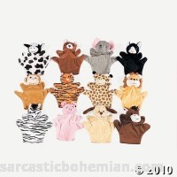 6 Plush Velour Animal Hand Puppets B001EWUQ0W